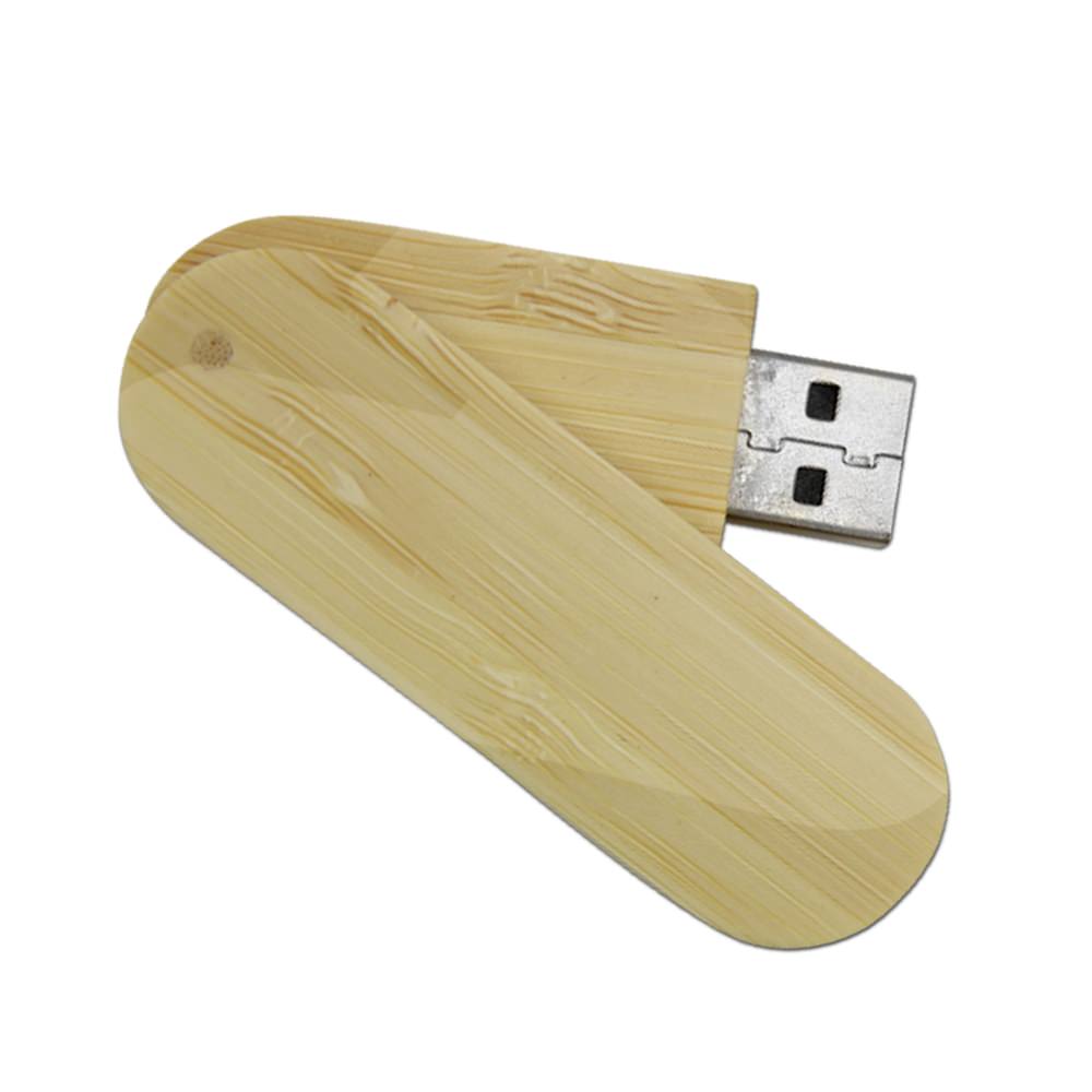 USDM Bamboo Swivel Bulk USB Drive -